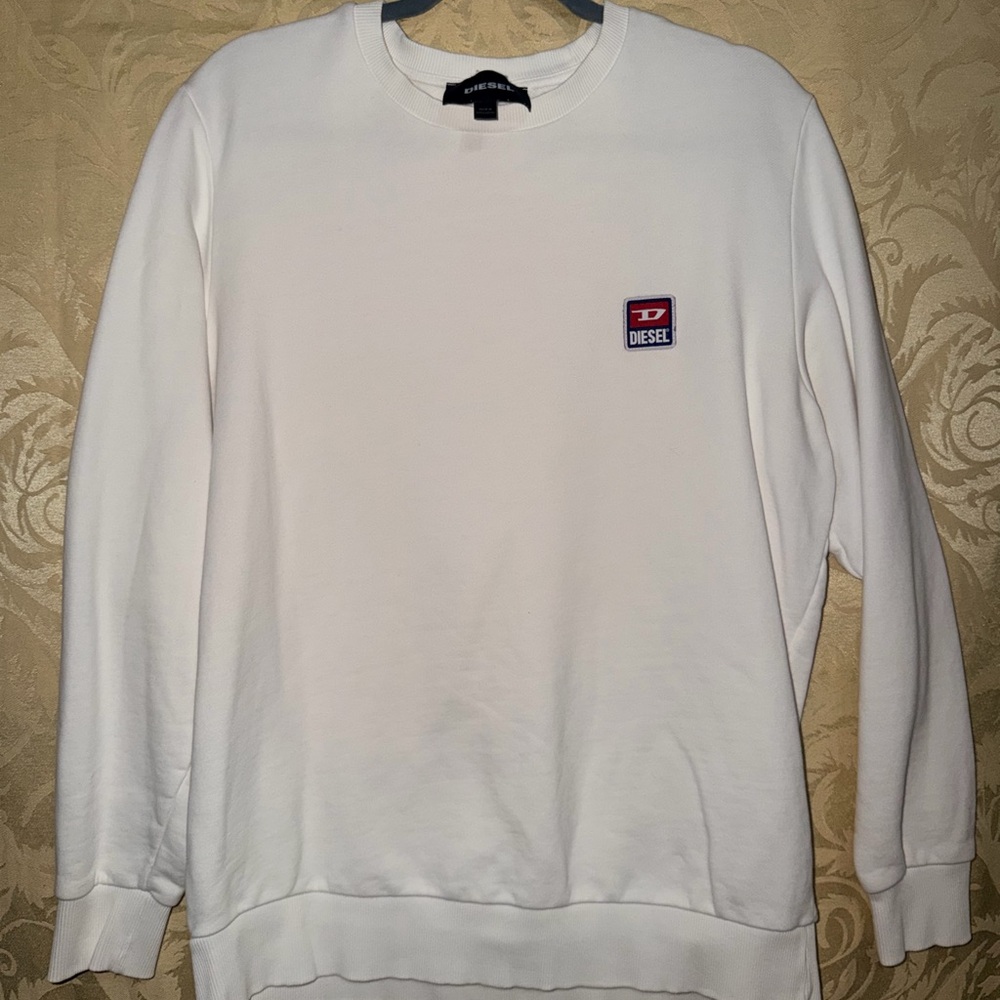Diesel Classic White Crewneck Sweater
